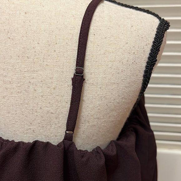 62. 1.State Off Moody Hues Off Shoulder Top in Dark Oxblood, Size X-Small - Picture 7 of 11